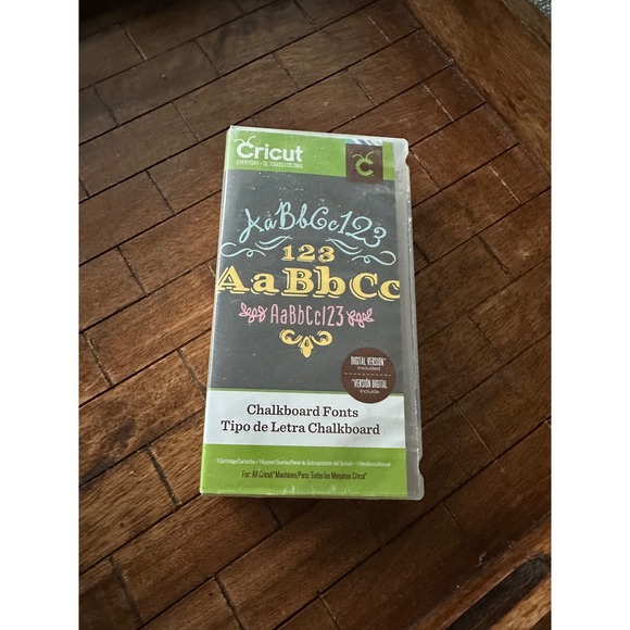Cricut Other - Cricut Chalkboard Fonts Cartridge Set with Keypad Overlay and Handbook